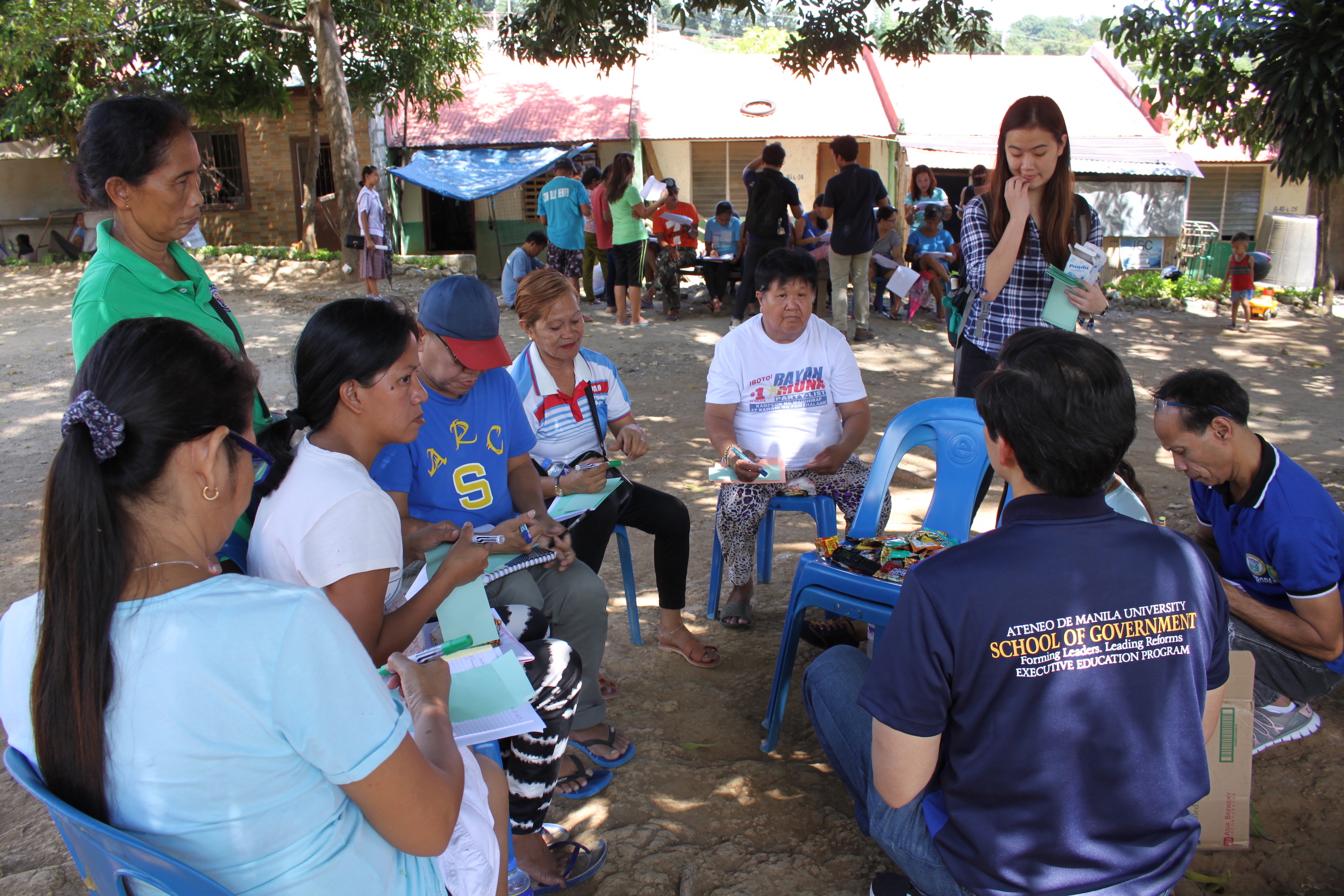 The Research Team conducts a perceptionn survey and a focus group discussion with community members of Southville 10, Tanay, Rizal
