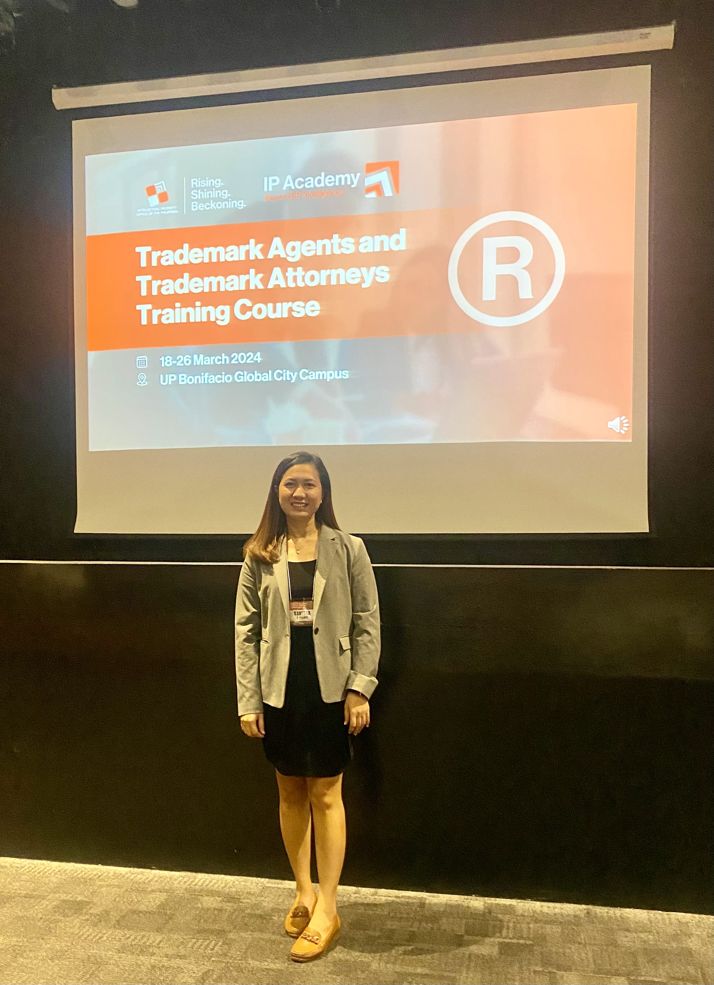 Image: Ms Malapit attending the Trademark Agents and Trademark Attorneys Training Course