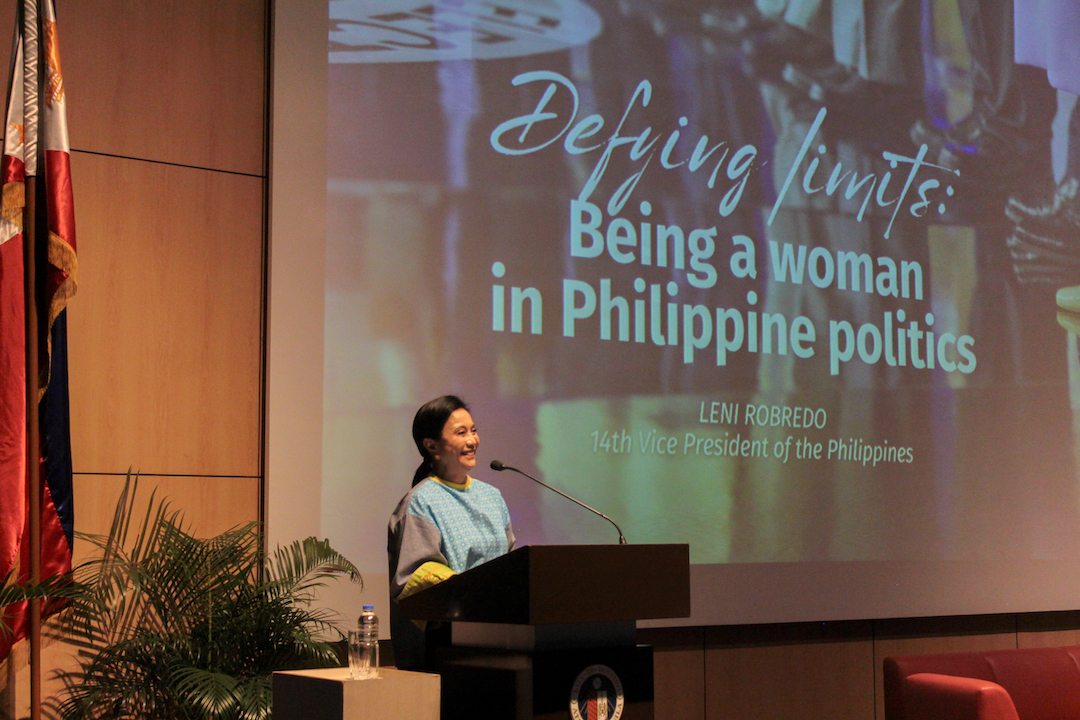 Atty Leni Robredo begins her talk