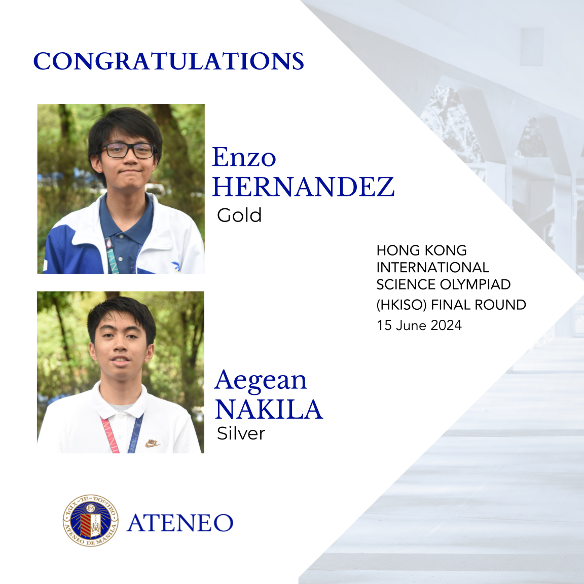Enzo Hernandez and Aegean Nakila HKISO Final Round 2023-2024