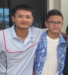 Brothers Pepe (left) and Anton Santillan are avid tennis players