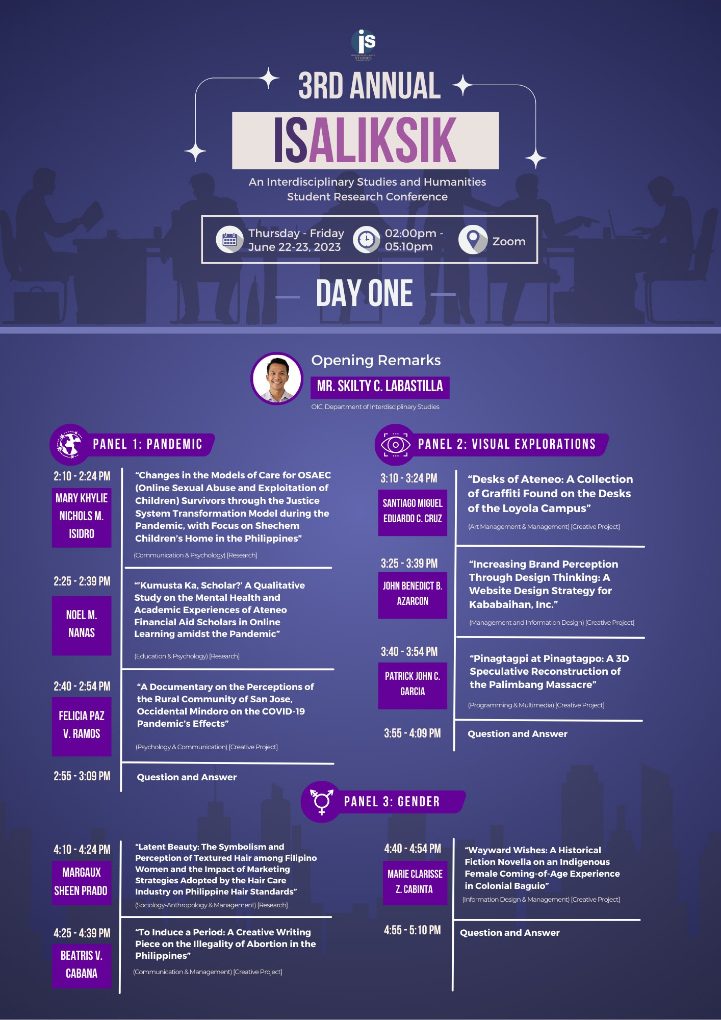 ISaliksik Poster (Day 1)