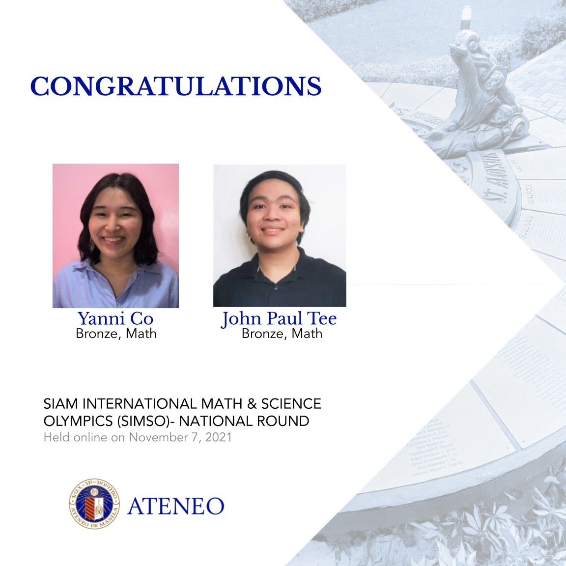 Yanni Co (left), John Paul Tee