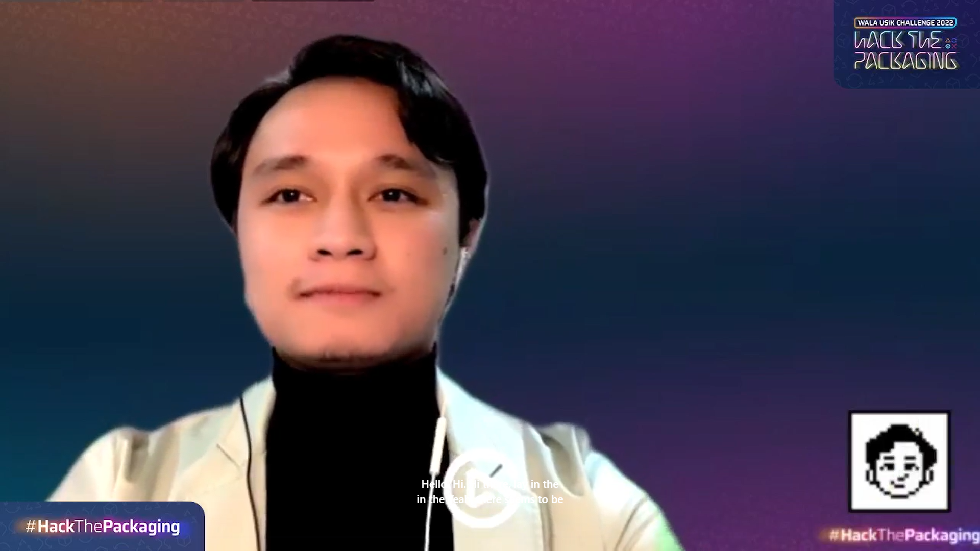 Joshua Kempis during the Wala Usik Challenge 2022: #HackThePackaging winners' circle awarding night