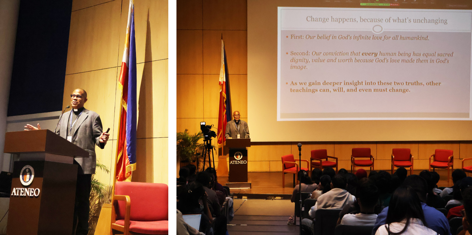 Fr. Massingale gives the talk