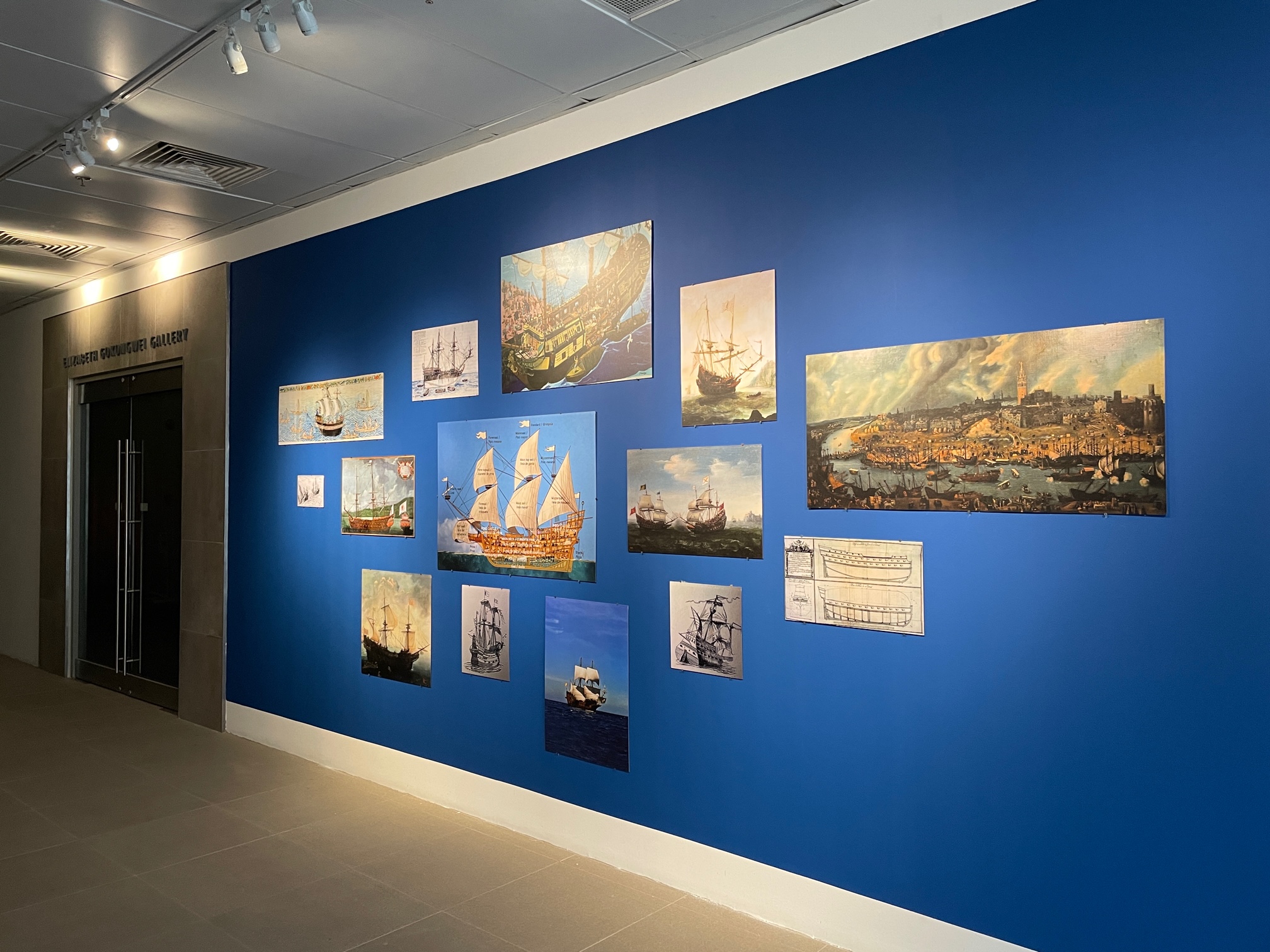 Manila Acapulco Galleon Trade Wall from Muntadas: Exercises on Past and Present Memories at Ateneo Art Gallery (2021 iteration). Photo by Clefvan Pornela.