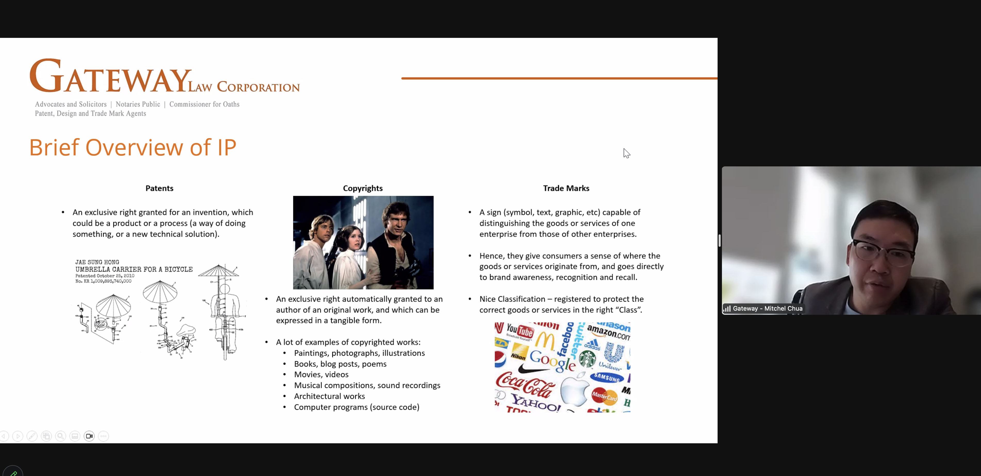 Atty Mitchel Chua delivering his lecture on IP Basics