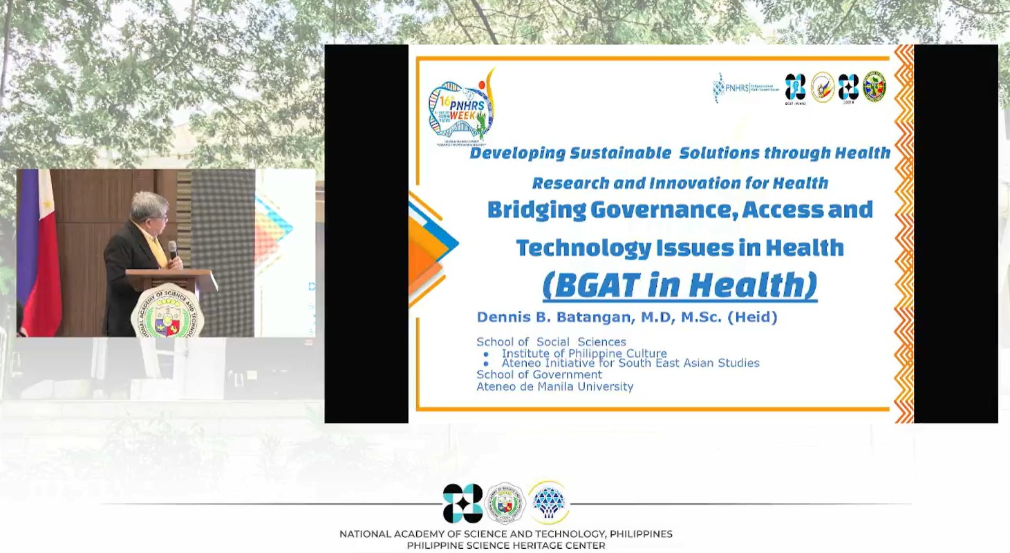 a presentation by Political Science Faculty, Dr. Dennis B. Batangan, M.D., M.Sc.