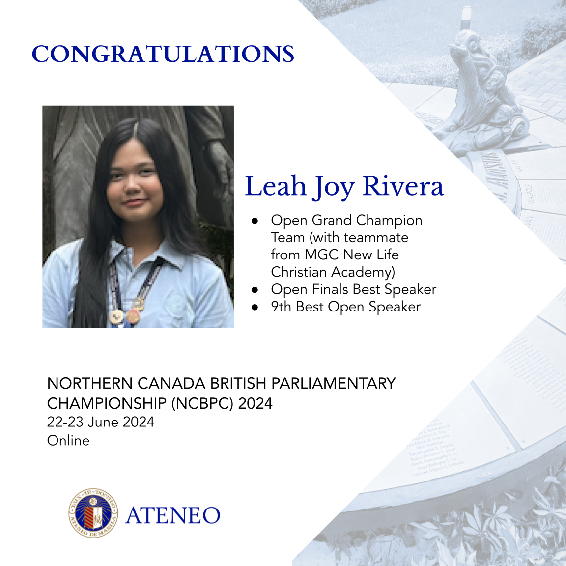 Leah Joy Rivera NCPB 2024