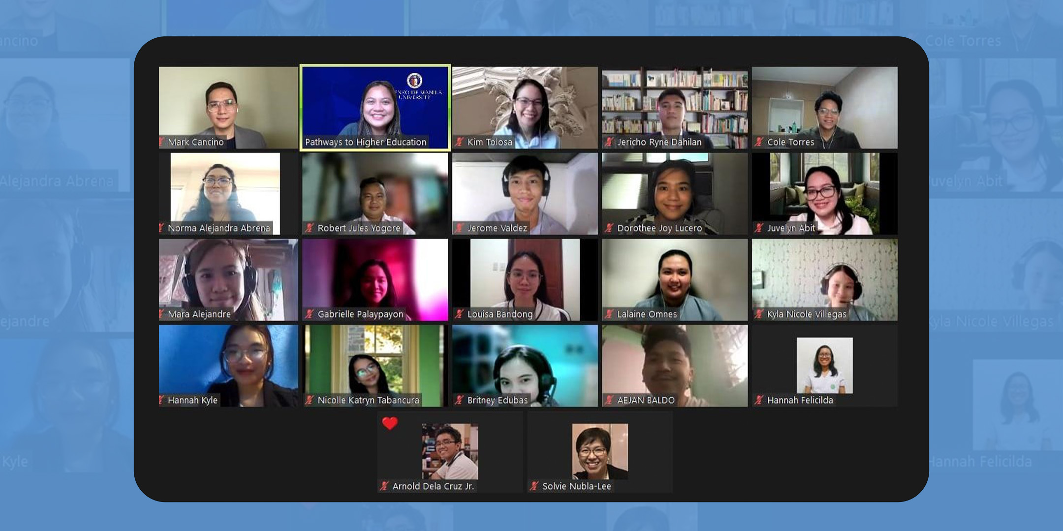 Zoom Screenshot of Participants