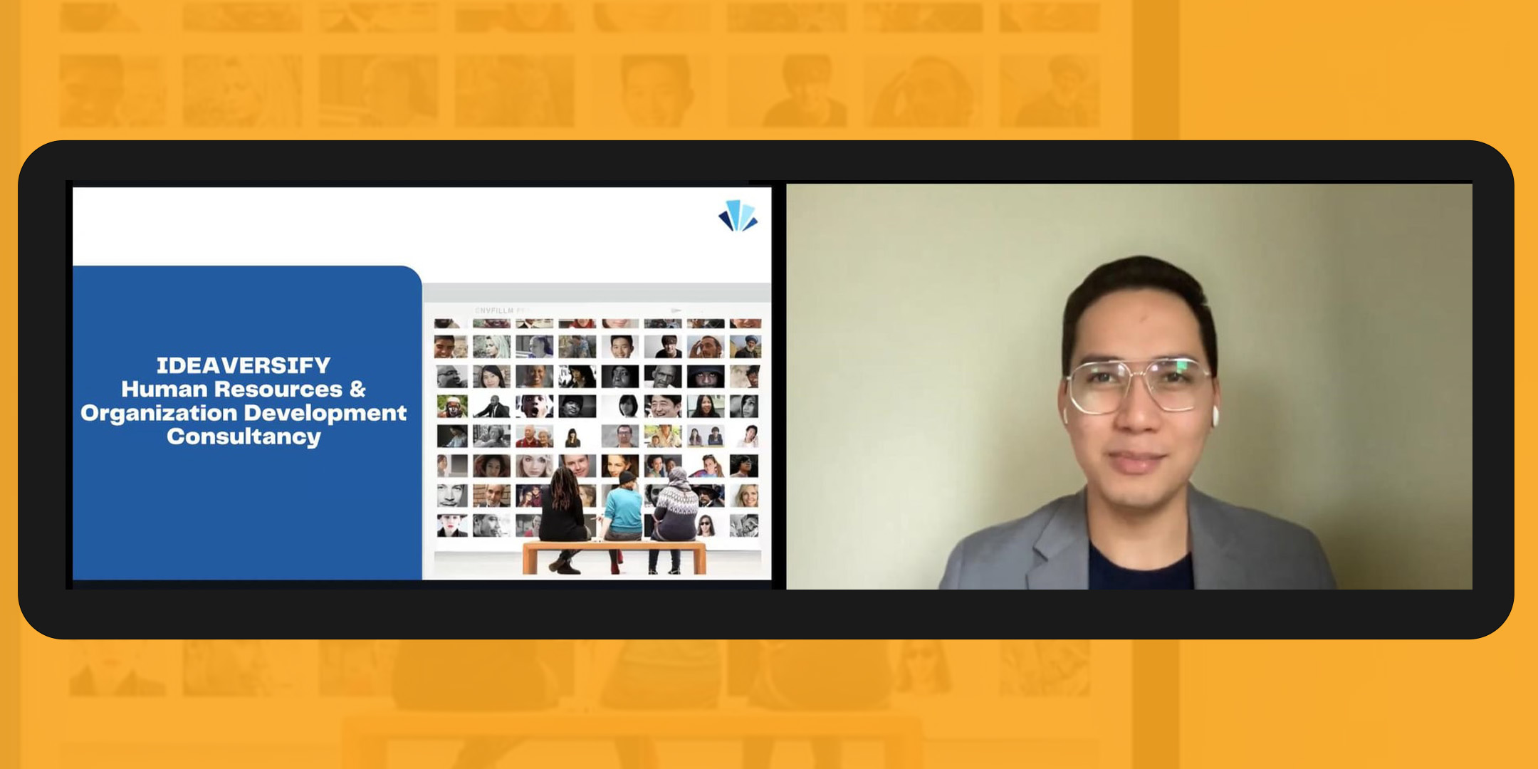 Zoom Screenshot of Mark Joseph Cancino and Presentation