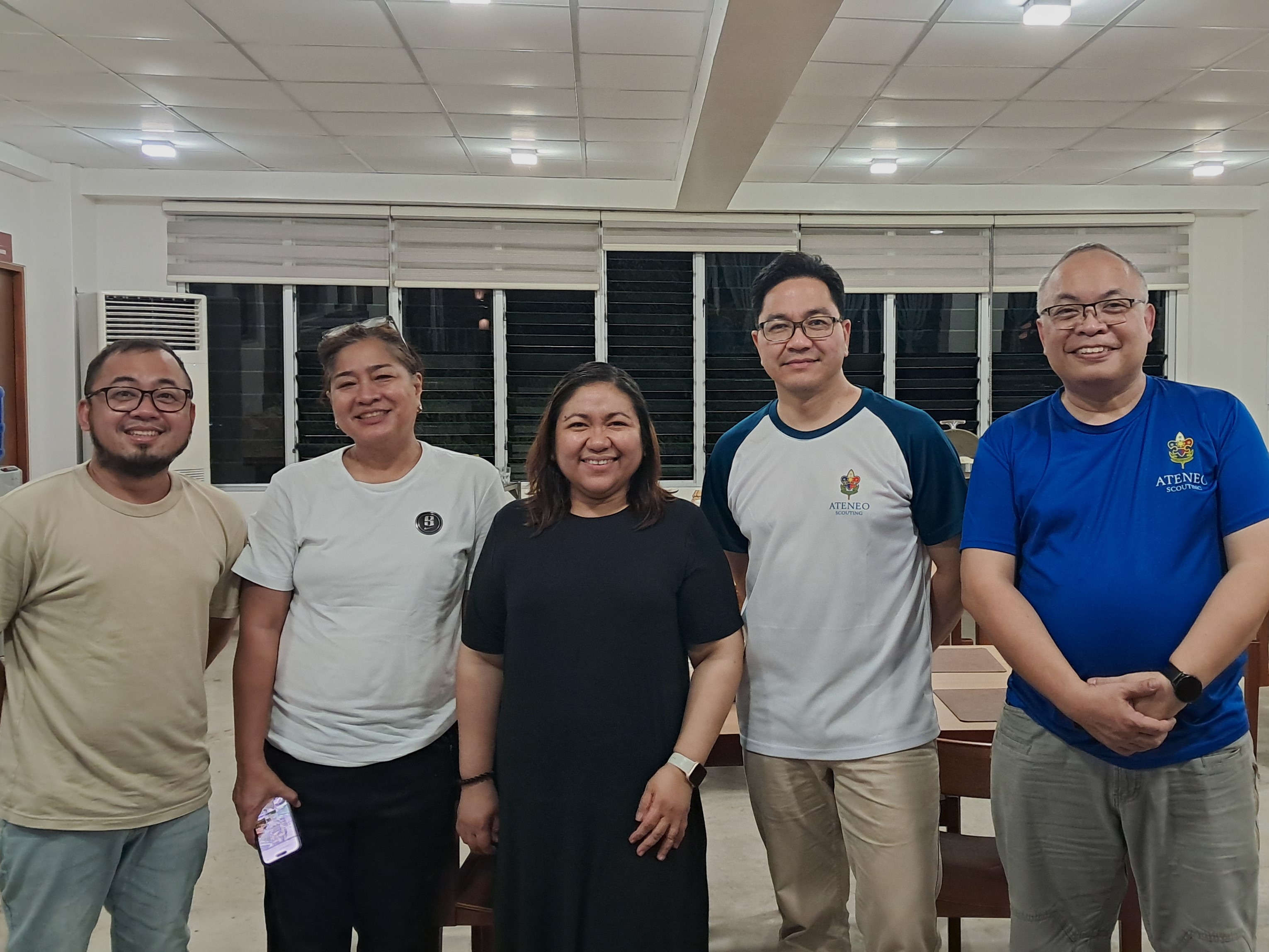 Eco-Summit Participants from Ateneo de Manila University Mr. Caramancion together with the JBEC members (Mrs. Borja principal of the ASHS, Mrs. Sanvictores principal of the AJHS, Mr. Robles principal of the AGS, and Fr. Jonjee Sumpaico VP for Basic Education).