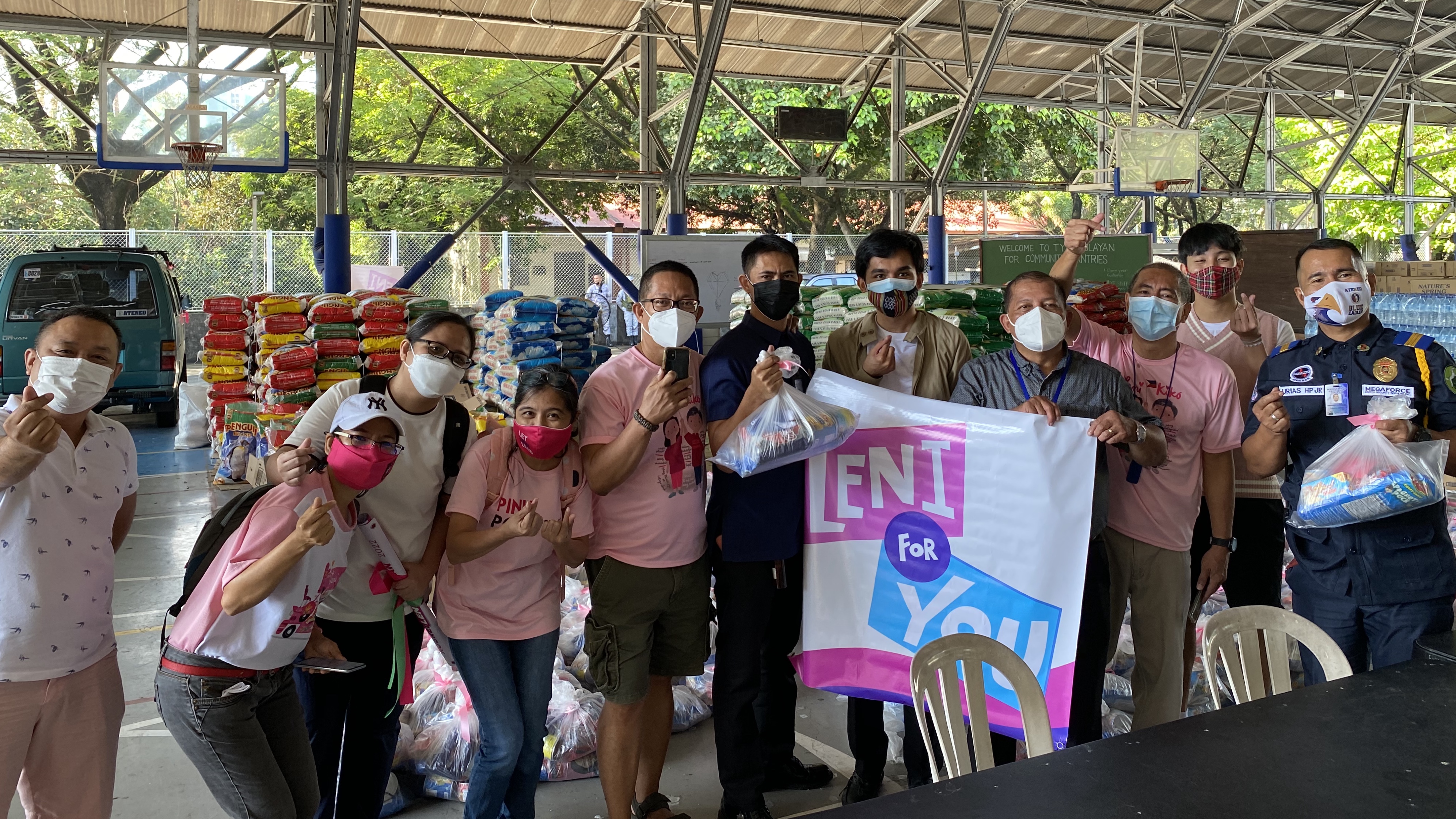 Bejarin and his fellow Leni for You student volunteers organized a Pamasko project for Megaforce Security Agency (contributed photo).