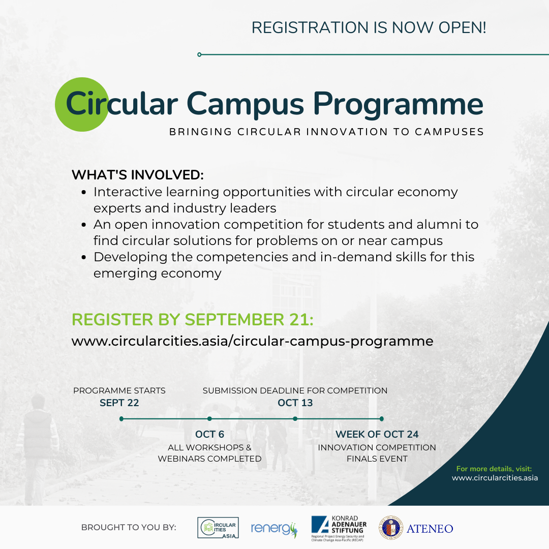 A poster with the details about the Circular Campus Programme mentioned in the article