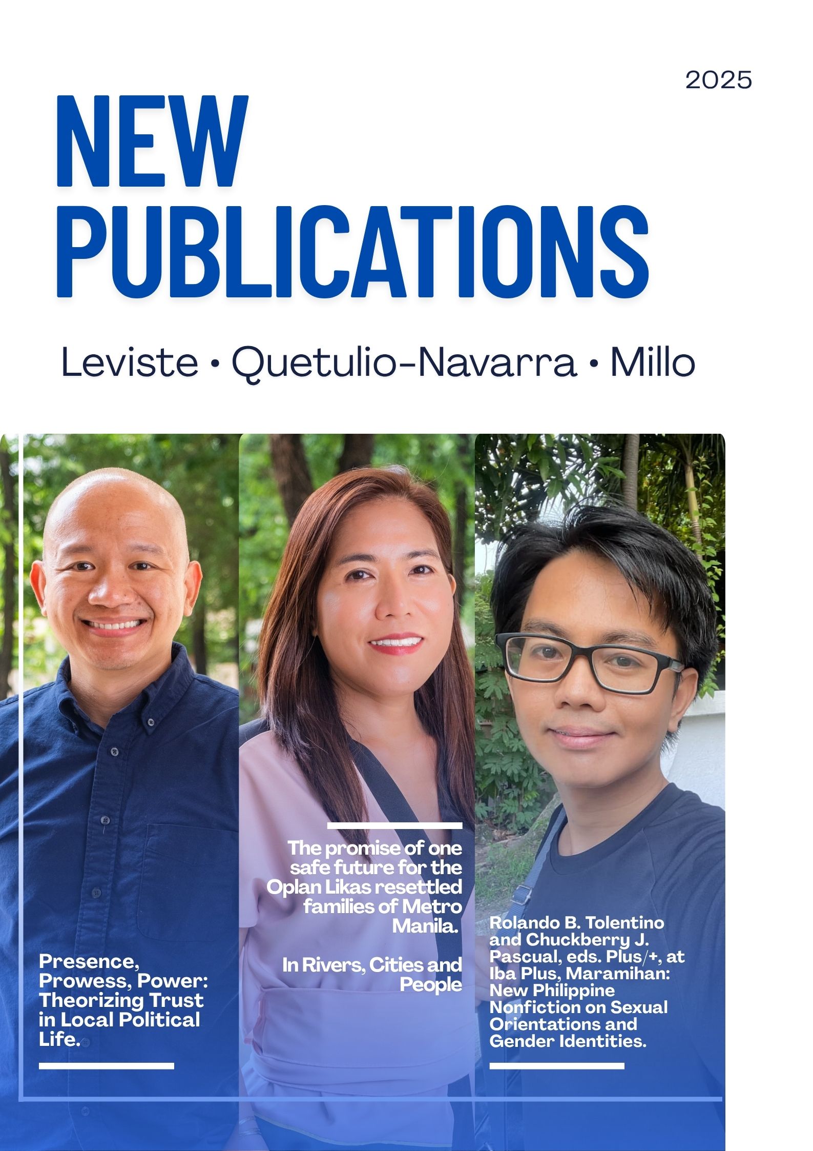 From left to right: Dr. Enrique Niño P. Leviste, Dr. Melissa Quetulio-Navarra and Artemio P. Millo Jr.