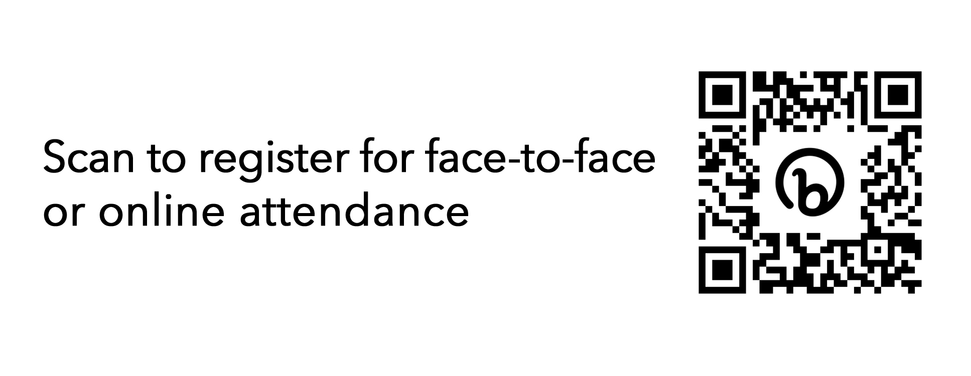 QR code to register for the book launch