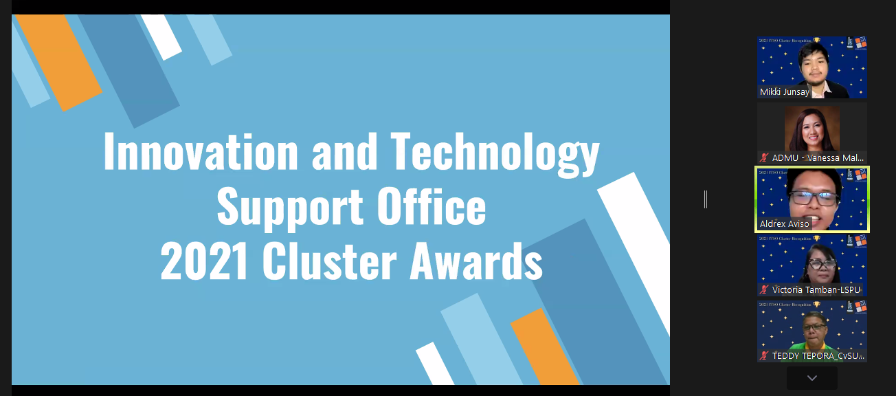 Innovation and Technology Support office 2021 Cluster Awards awarding ceremony