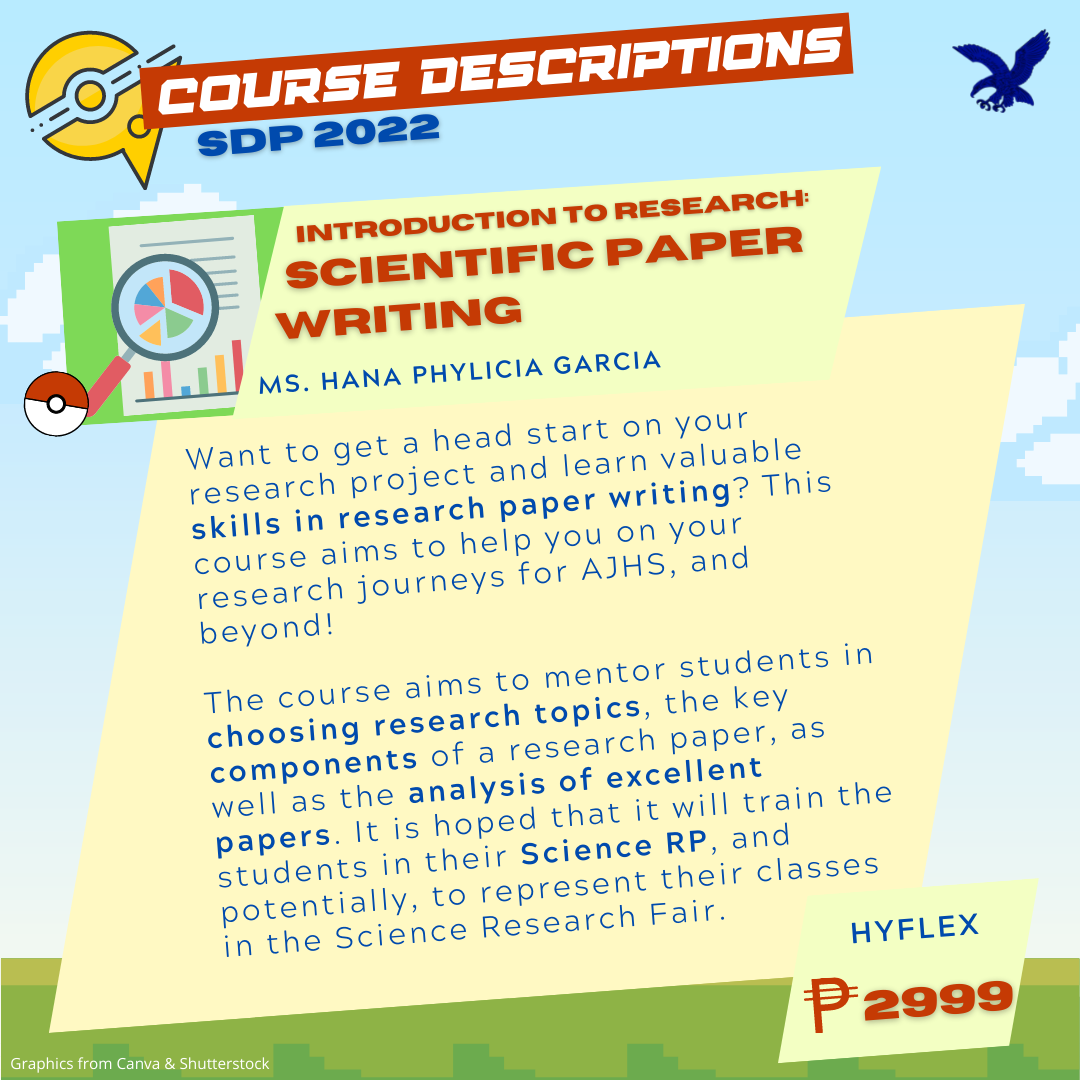Course 6: Introduction to Research: Scientific Paper Writing