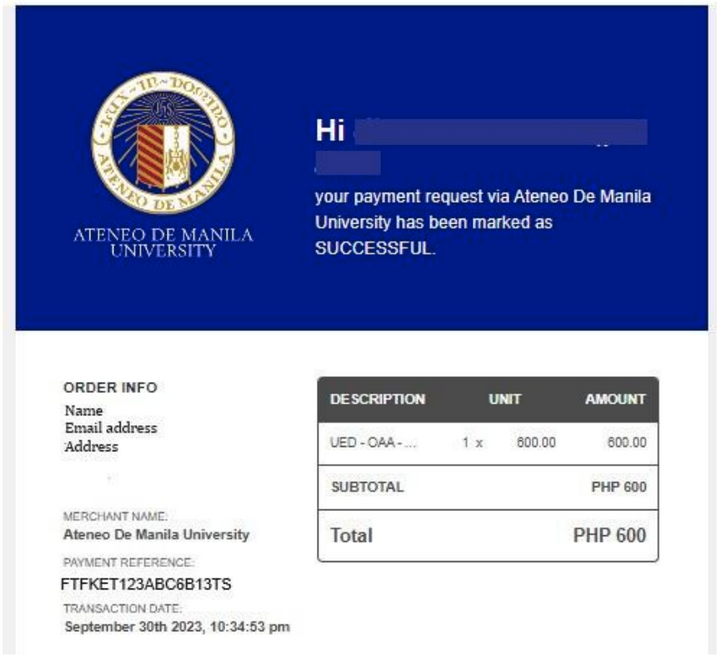 Payment Confirmation Upload