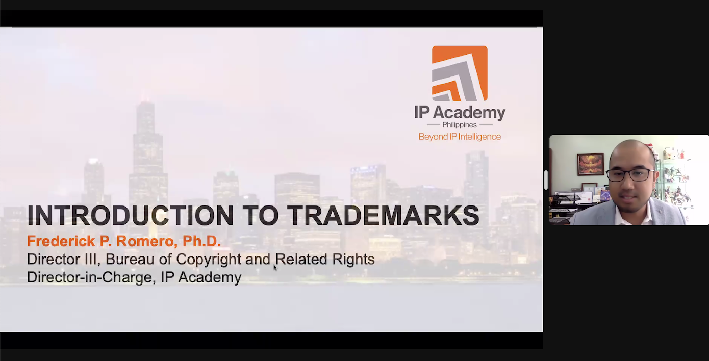 Image: Dr Romero giving an introduction to trademark and its related concepts