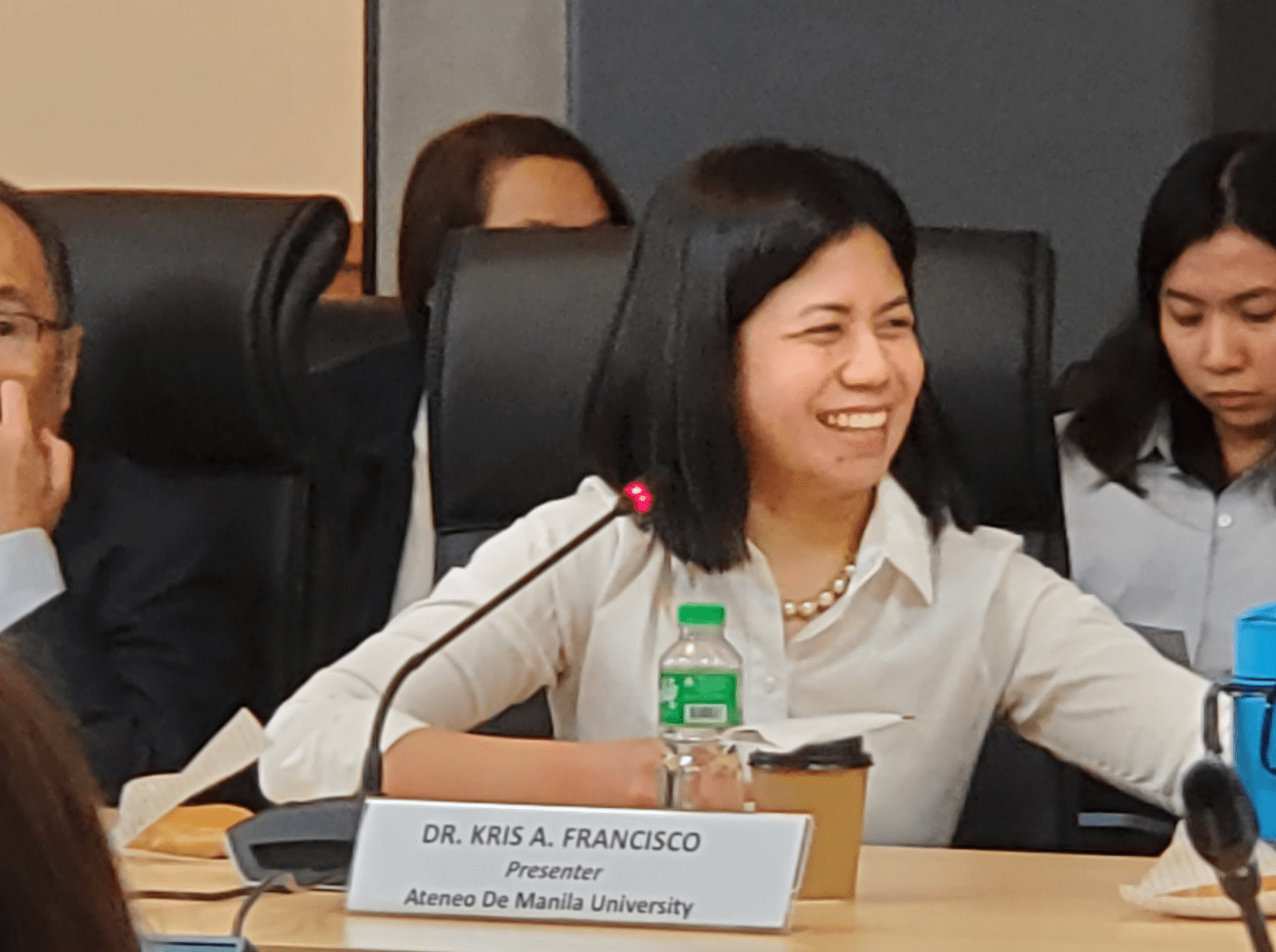 Dr. Kris Francisco, HRep-Ateneo Congressional Research Fellow, presenting on her team’s research on physical infrastructure