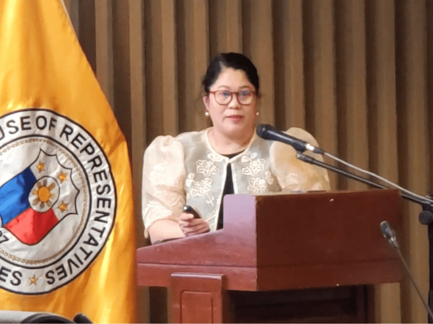 Dr. Charina Amedo-Repollo,  Dr. Jefferson Arapoc and Dr. Asa Jose Sajise, HRep-Ateneo Congressional Research Fellows, presenting their team’s research on blue and green economy