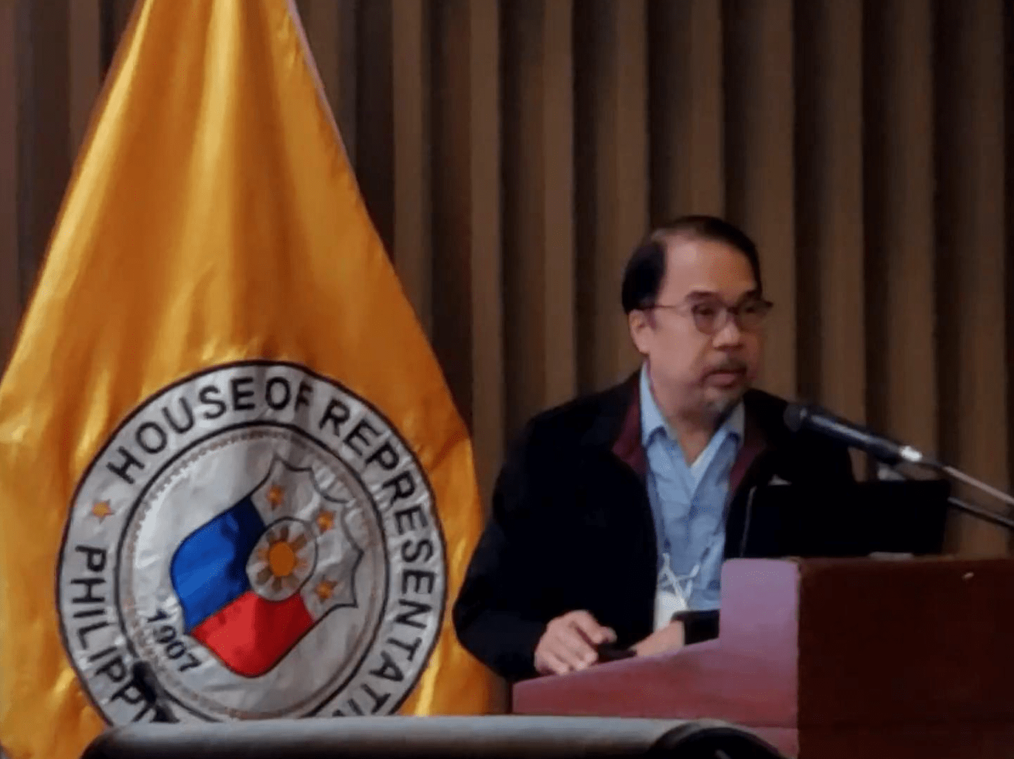 Dr. Charina Amedo-Repollo,  Dr. Jefferson Arapoc and Dr. Asa Jose Sajise, HRep-Ateneo Congressional Research Fellows, presenting their team’s research on blue and green economy