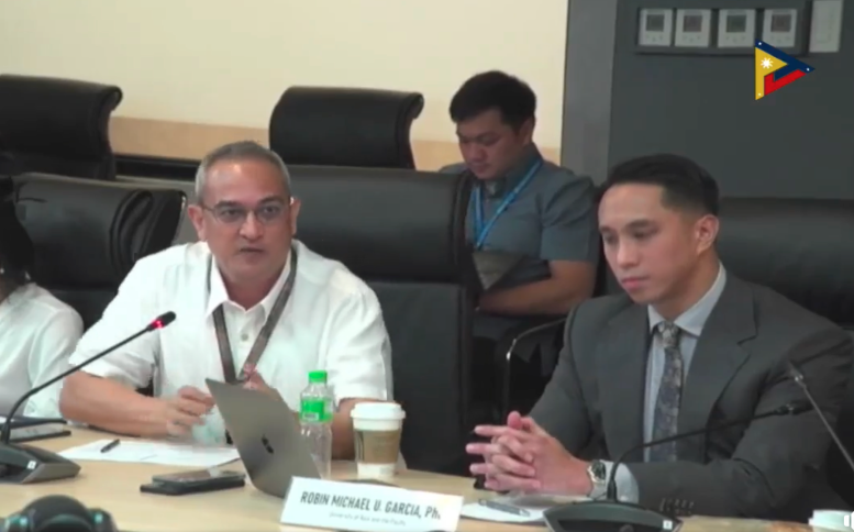 Prof. Herman Kraft and Dr. Robin Garcia, HRep-Ateneo Congressional Research Fellows,  presenting their study on the West Philippine Sea