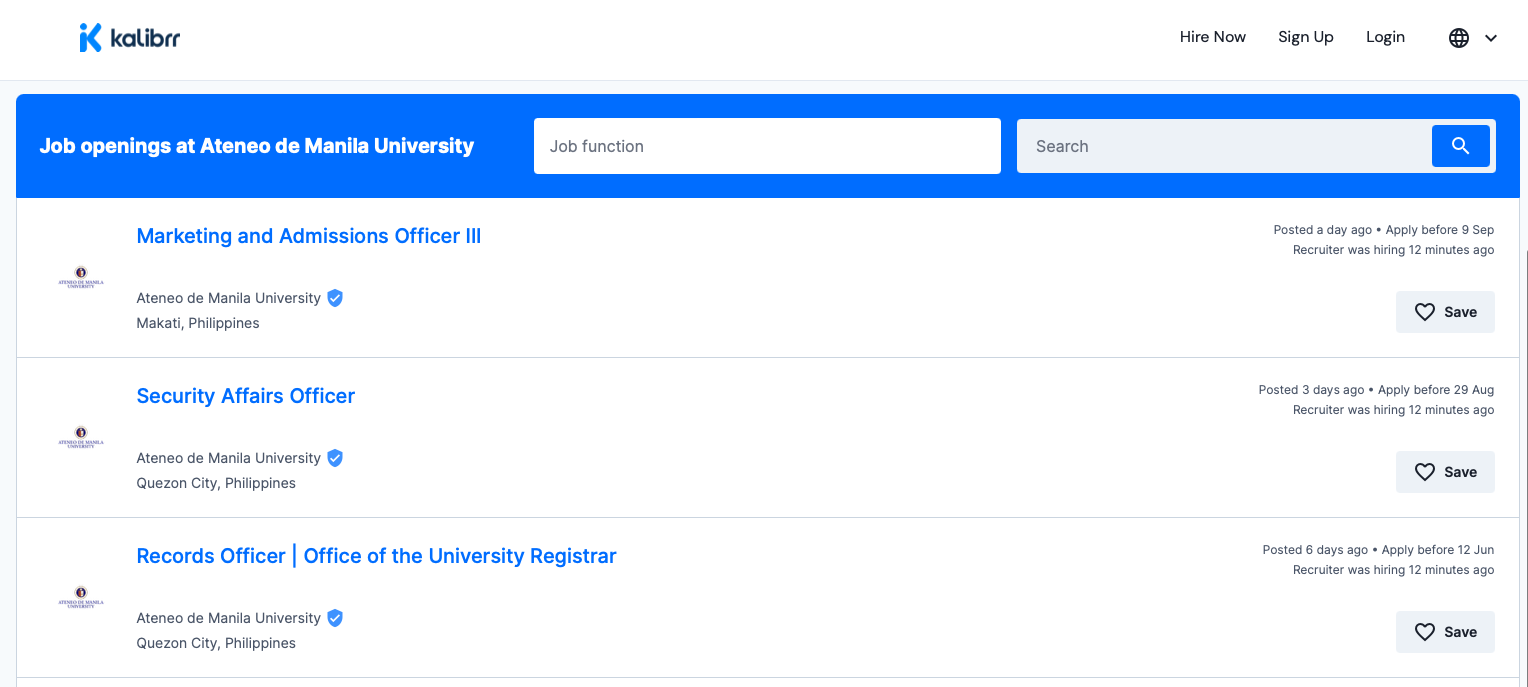 Ateneo de Manila on Kalibrr