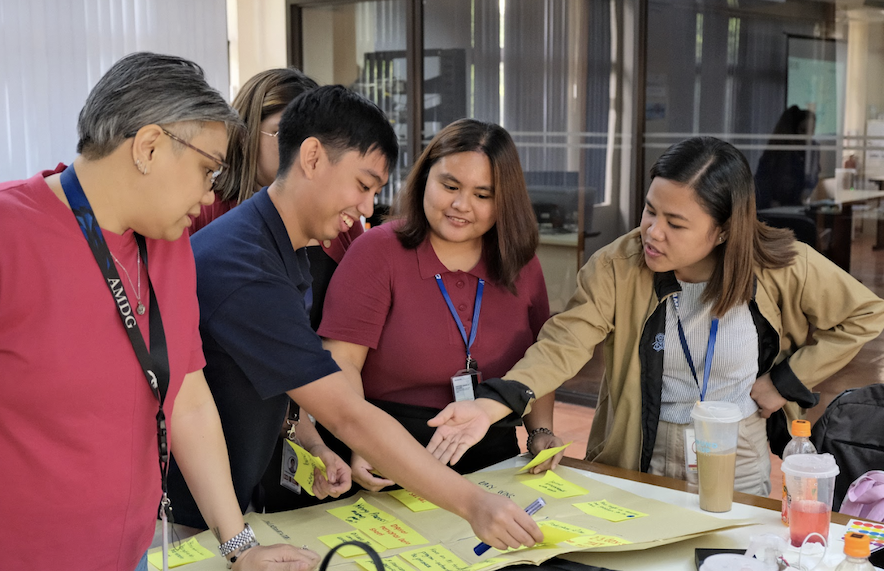 Working in teams to generate wild and creative ideas