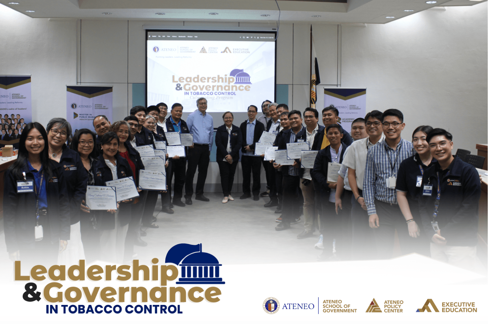 Ateneo School of Government Holds Culminating Event and Graduation Ceremony for the Leadership and Governance in Tobacco Control (LGTC) Executive Course