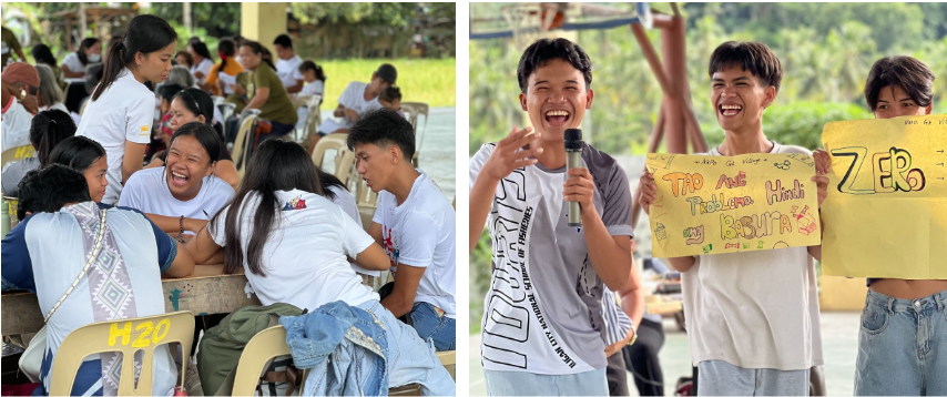 Youth representatives from various communities actively participating in the activities