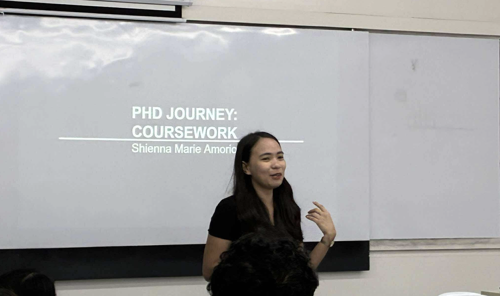 Ms Amorio discussing