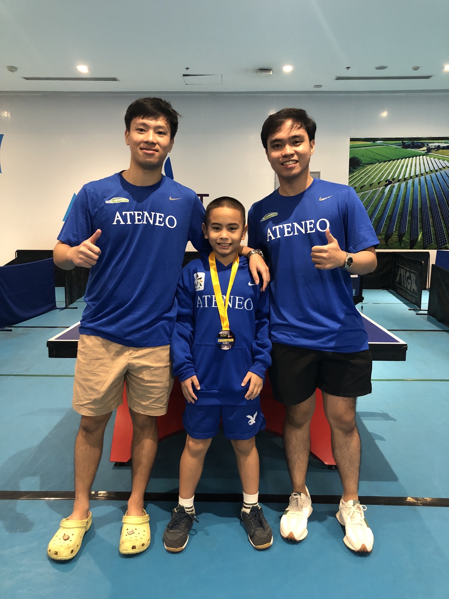 (L-R) (L-R) Andrew Uy, Ateneo Men’s Table Tennis Team Captain; Titus Pachica; Wrency Abad, Ateneo Men’s Table Tennis Varsity