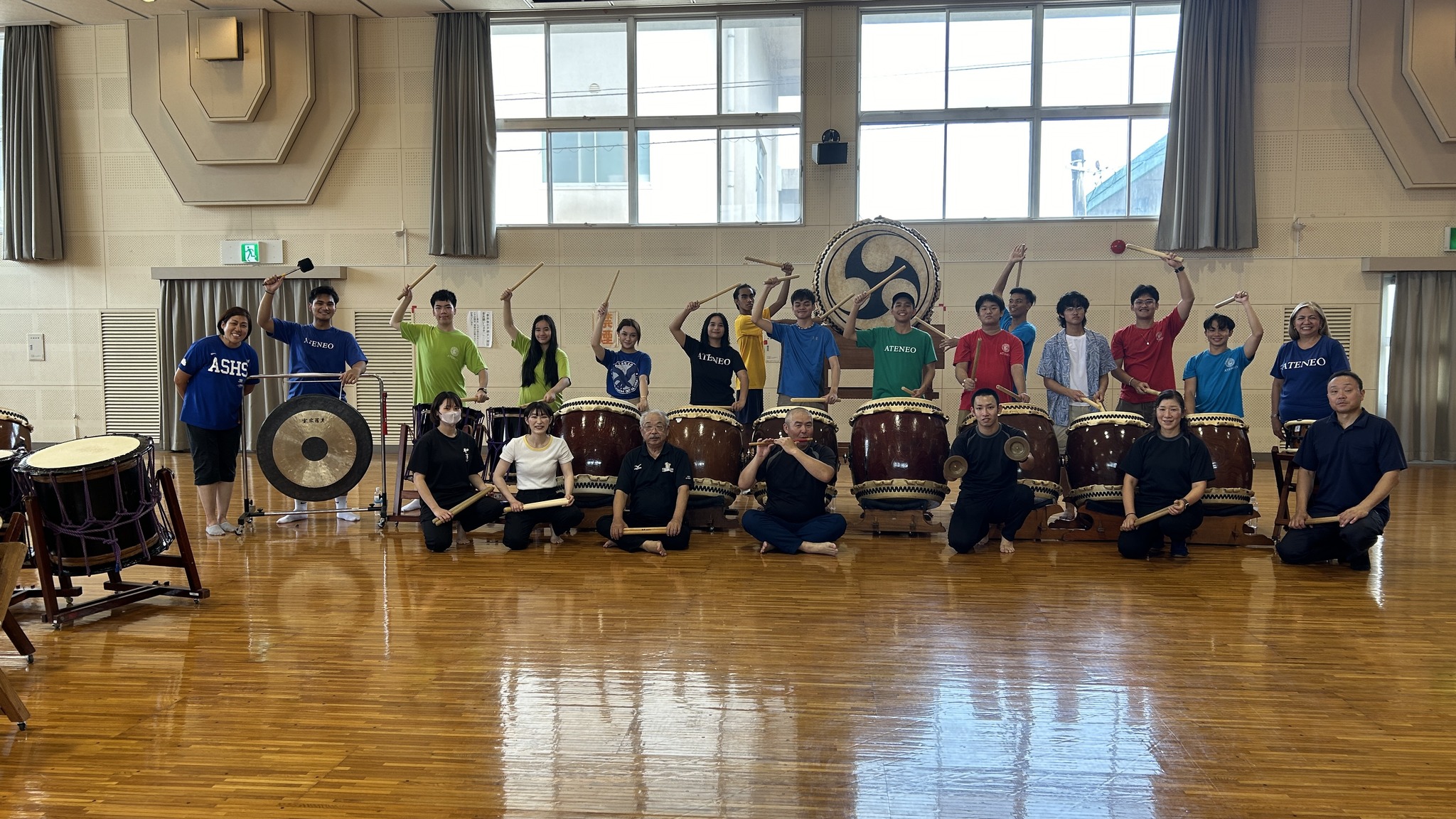 Taiko experience with locals at Minamishimabara in Nagasaki Prefecture, Japan