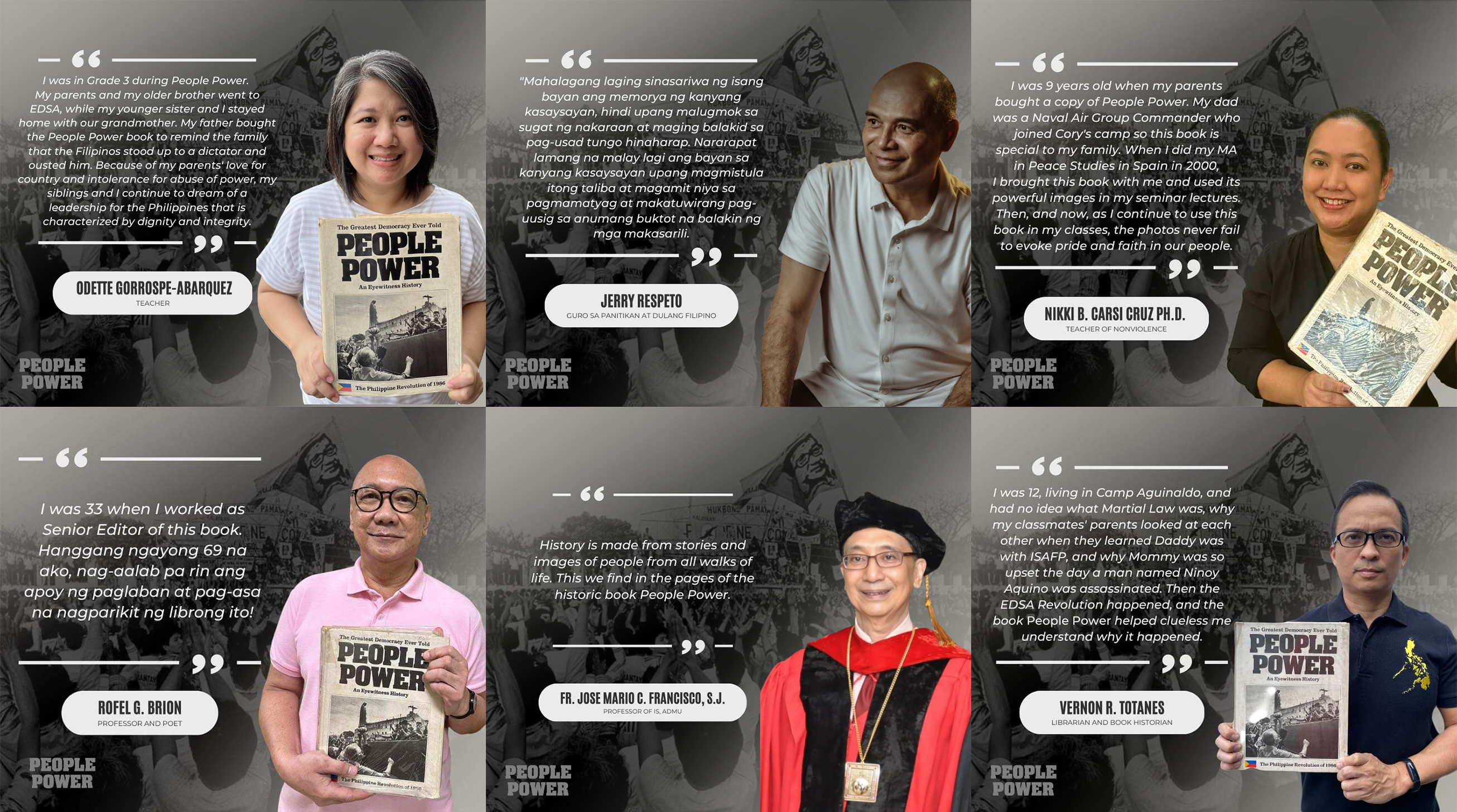 Testimonials about People Power, An Eyewitness History