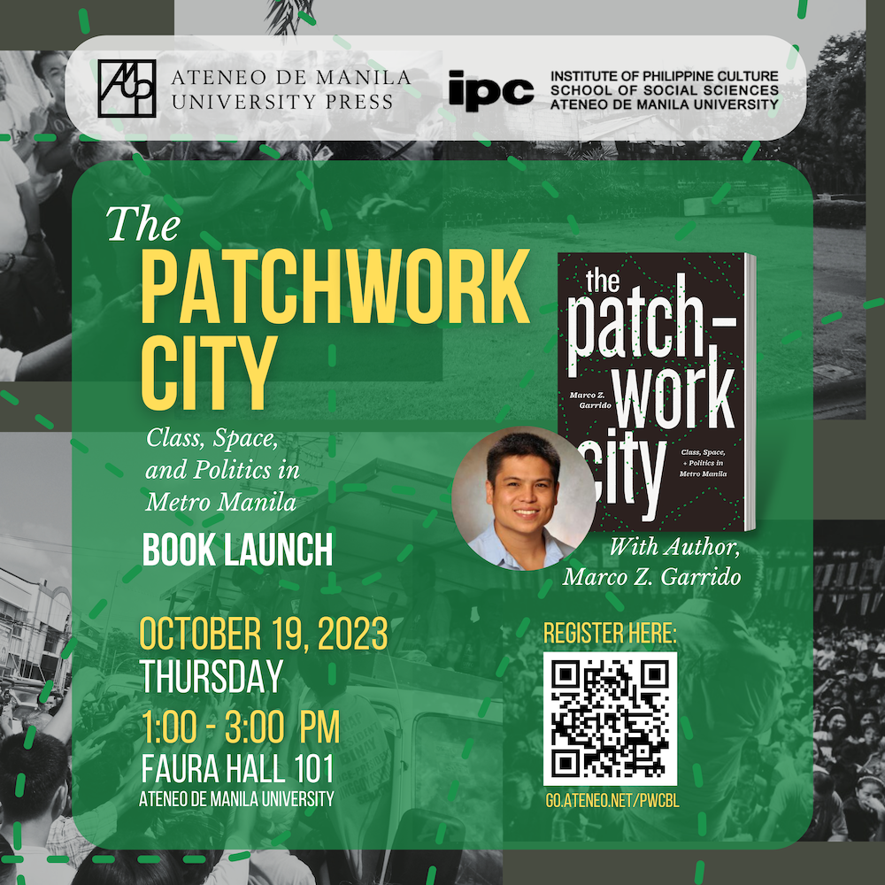 The event poster for the launch of The Patch-Work City