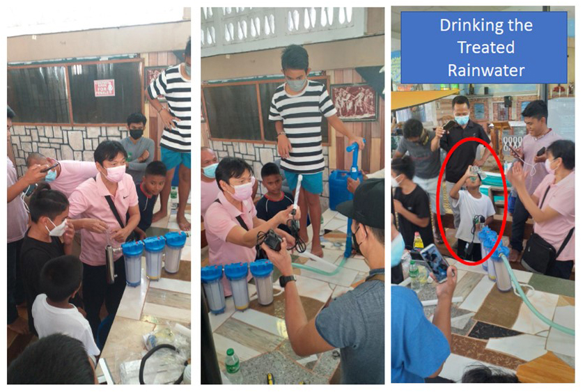 Drinking treated rainwater