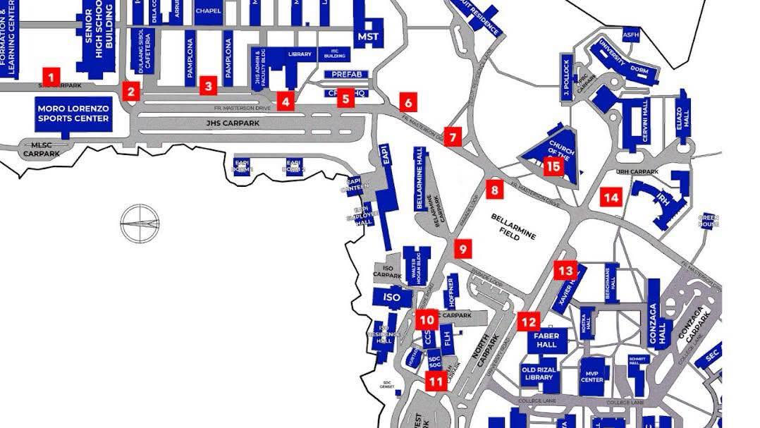 University Way of the Cross 2025 map