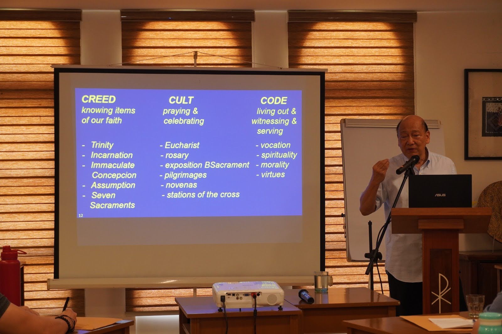 Jesuit Conference of Asia Pacific Tertianship Co-Instructor and Spiritual Father of the Loyola House Jesuits Fr. Mon Bautista, SJ delivers a talk on Ignatian Spirituality.