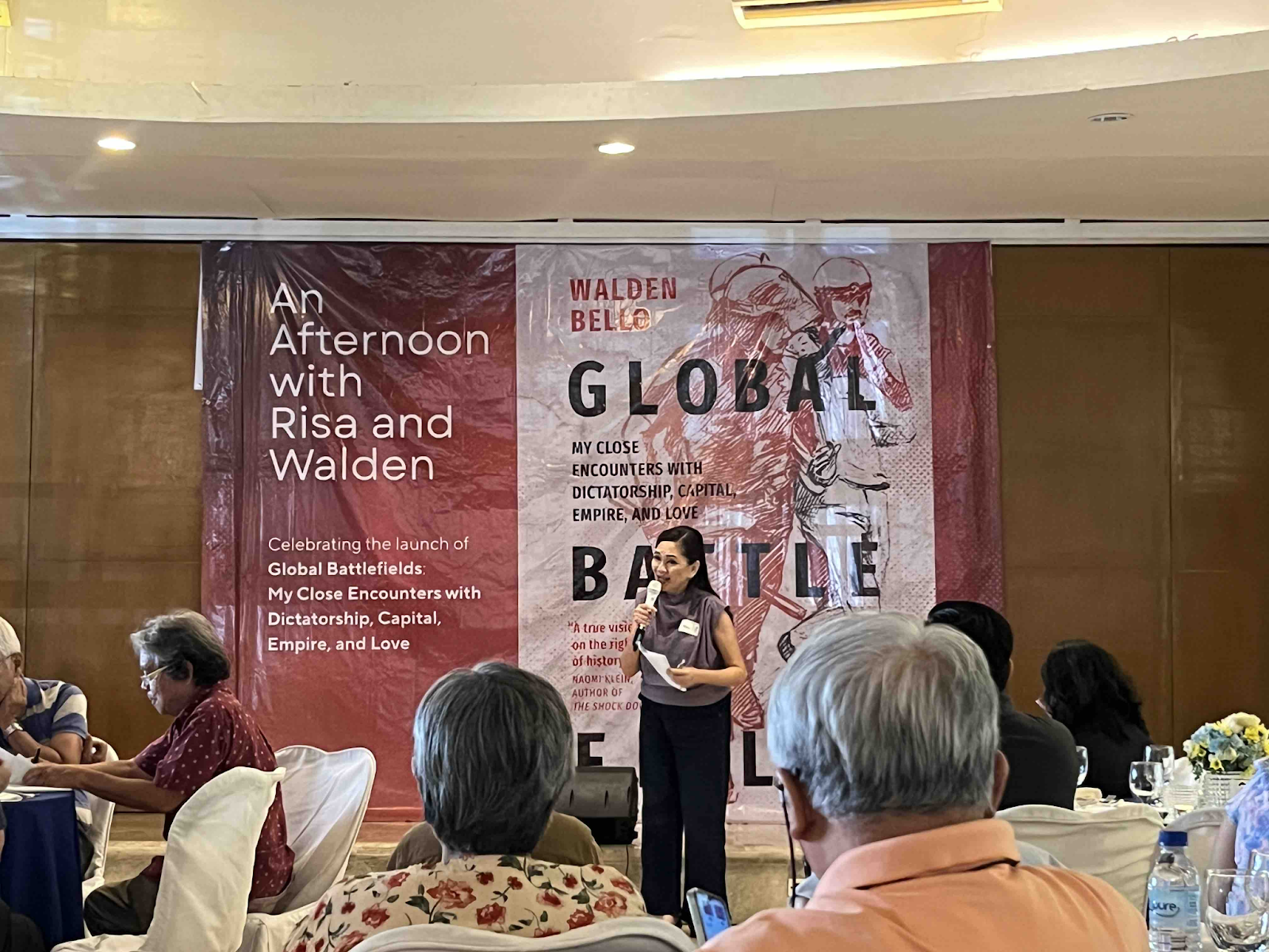 Senator Risa Hontiveros delivers a keynote speech.