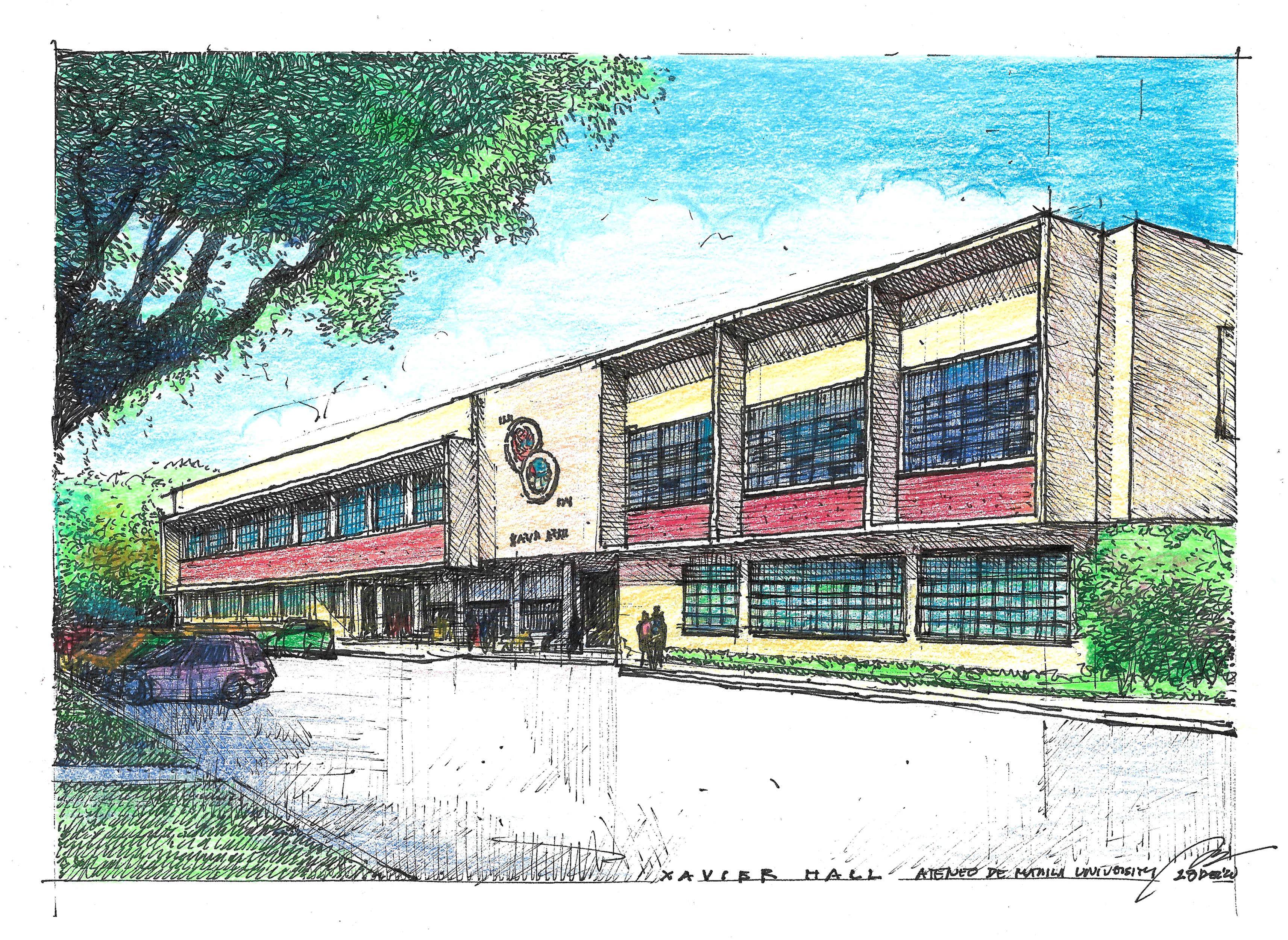 Xavier Hall  (Illustration by Paulo Alcazaren)