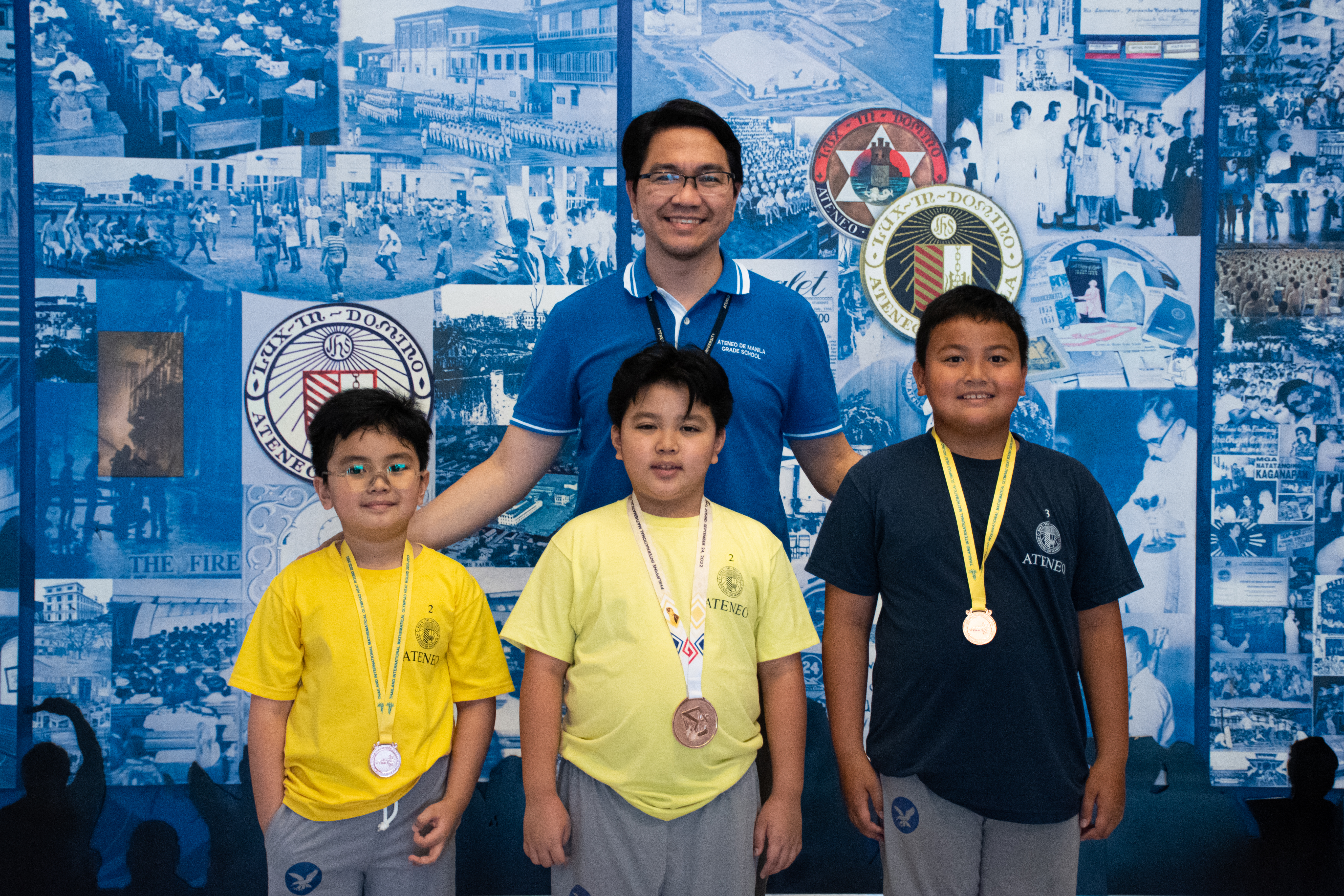 Front row from left: Joaquin Marqueda, Mika Bagain, Miguel Tagarda; behind them: Jervy Robles; not in photo: Lego Pauig   