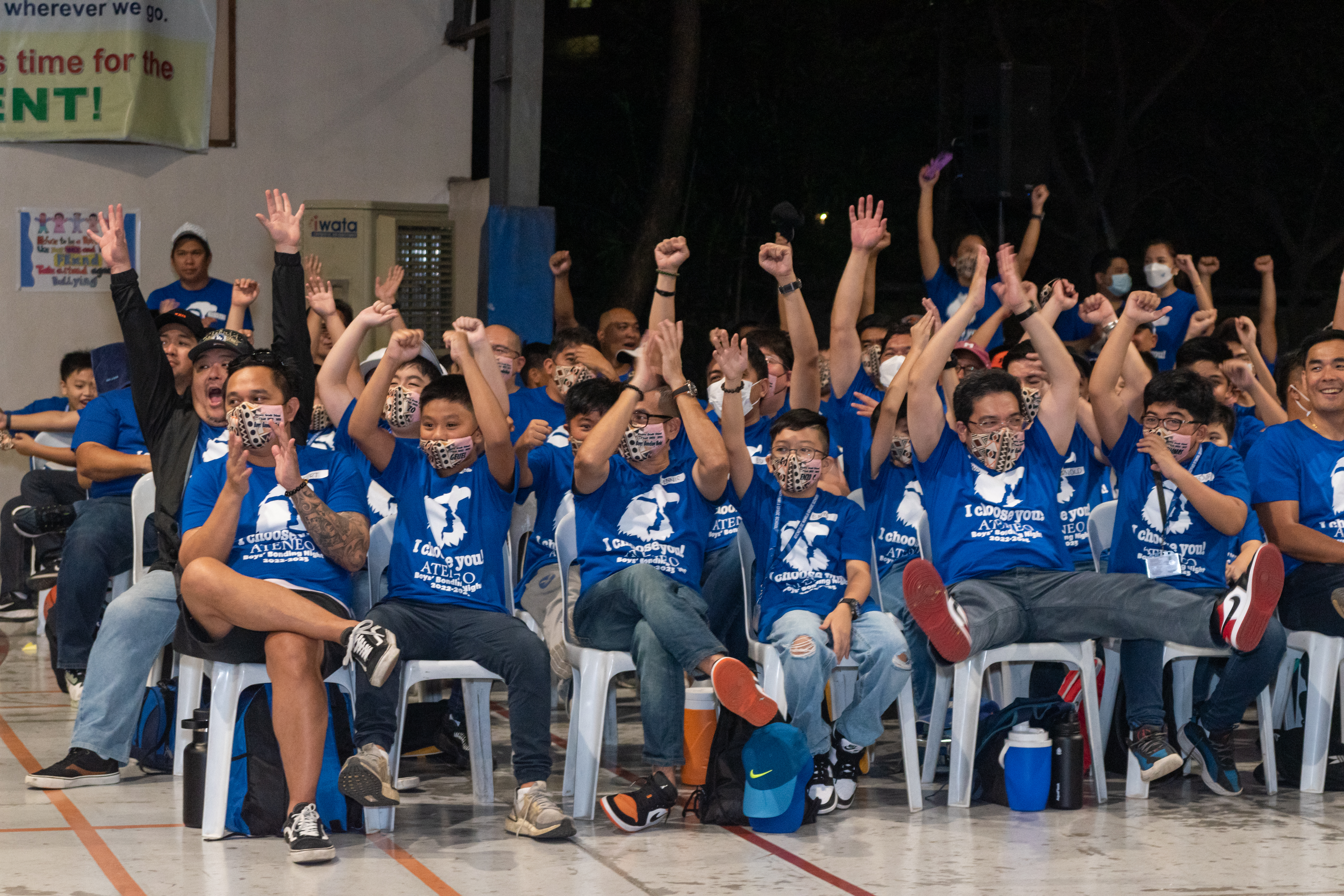 The excitement can be felt in this class, whose boys all had their hands (and even some feet) up when their section was called.