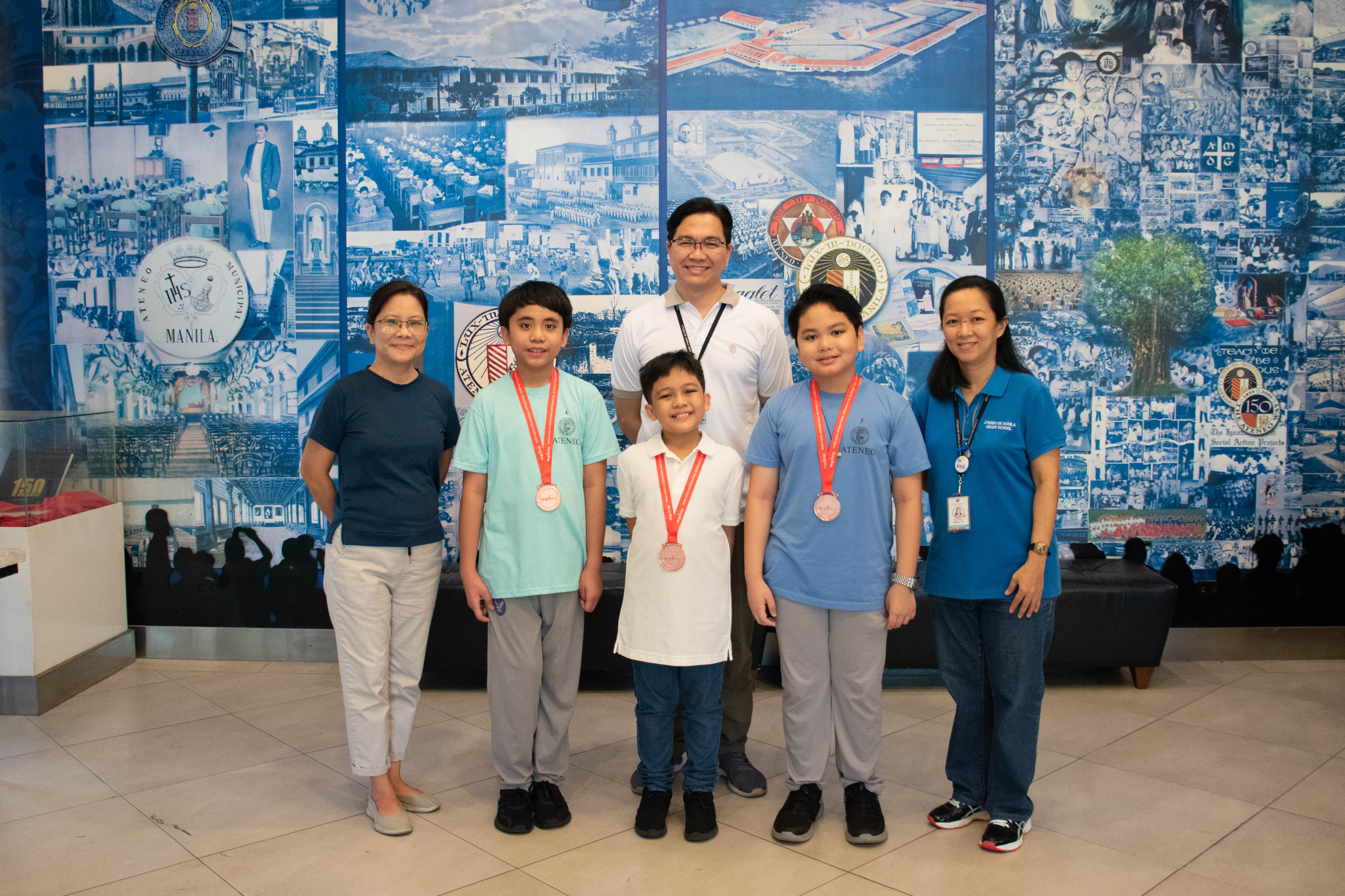 Front row from left: Vivian David, Thad Manuel, Daniel Canaria, Koko Dela Cruz, Grace Yn; behind: Jervy Robles