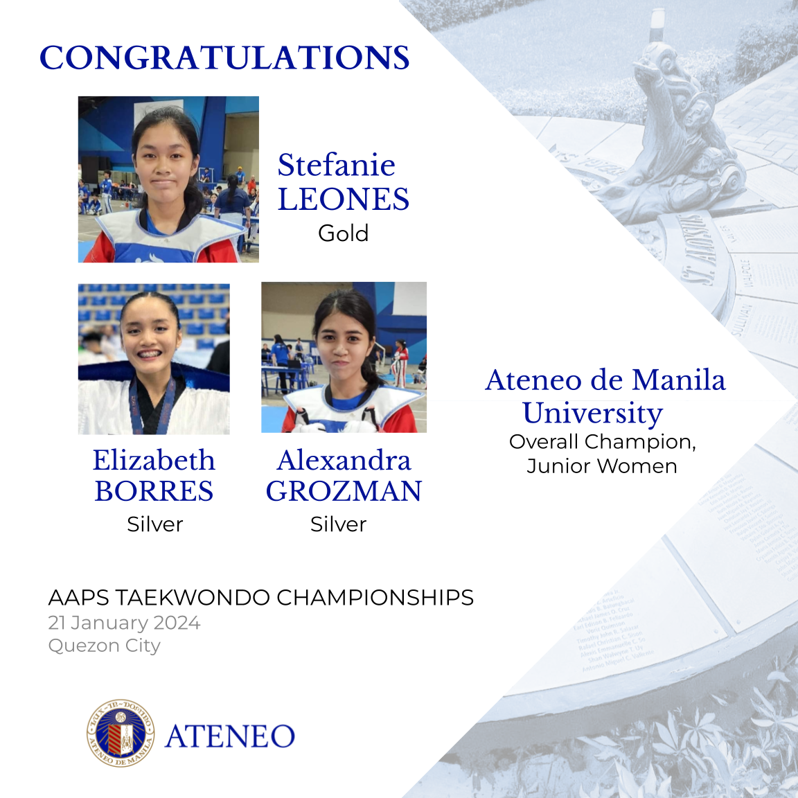 The medal-winning girls