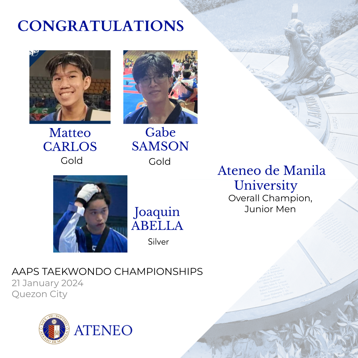 The medal-winning boys