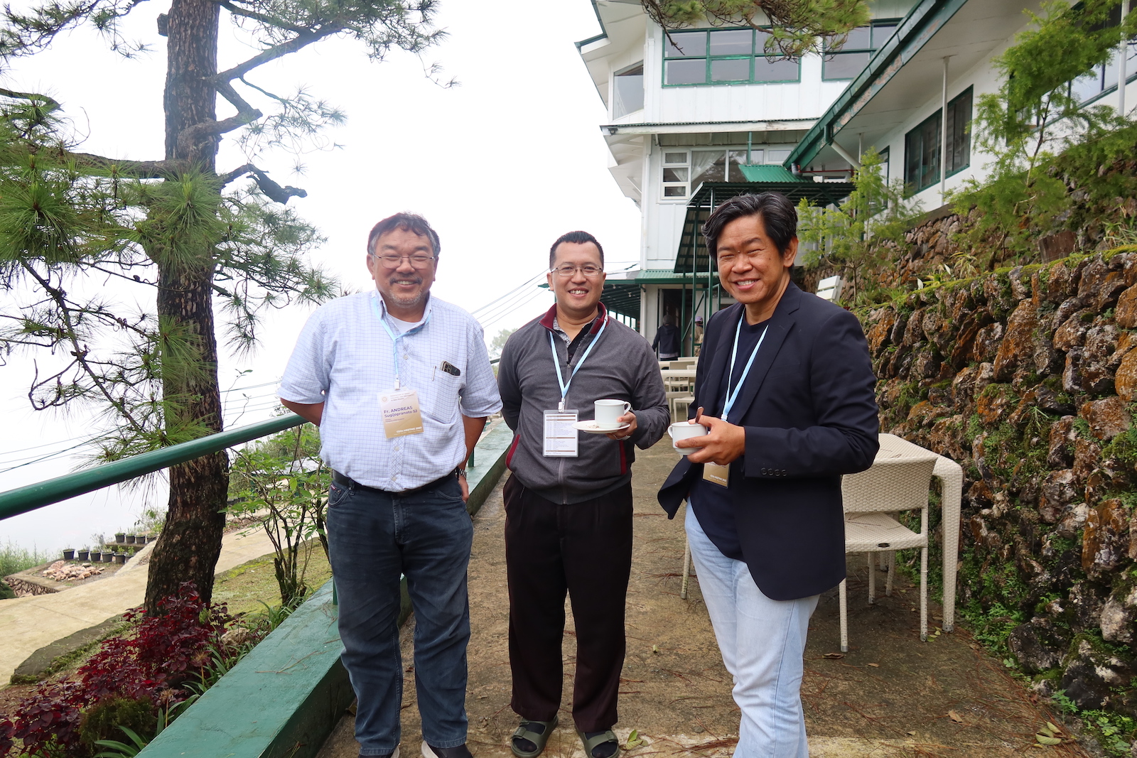 Fr. Andreas Sugijopranoto SJ of Politeknik ATMI Surakarta (Indonesia), Fr. Maurus Irsan Rimawal SJ of the Myanmar Leadership Institute (Myanmar), and Fr. Buddy Haryadi SJ of the St. Aloysius Gonzaga Institute Taunggyi (Myanmar).