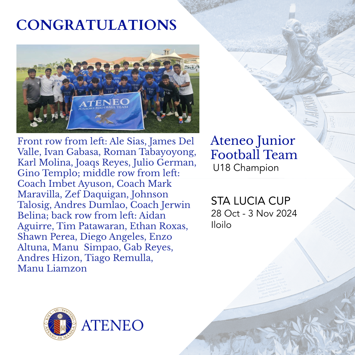AJFT is U18 Champion of the first ever Sta Lucia Cup
