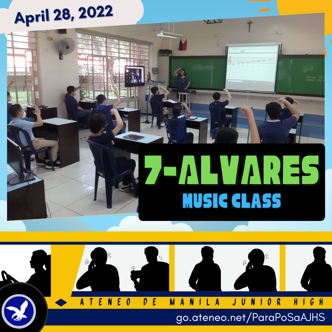 The boys learning about musical octaves